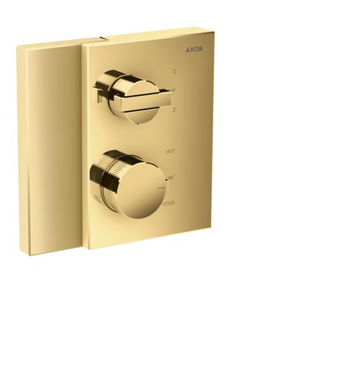 AXOR-HG-AXOR-Edge-Thermostat-Unterputz-mit-Ab-und-Umstellventil-Polished-Gold-Optic-46760990 gallery number 1